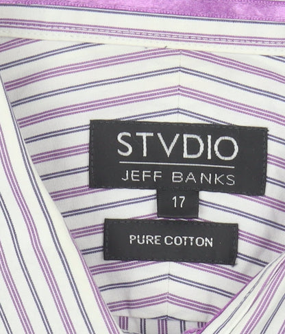 Jeff Banks Men’s Multicoloured Striped Long Sleeve Shirt