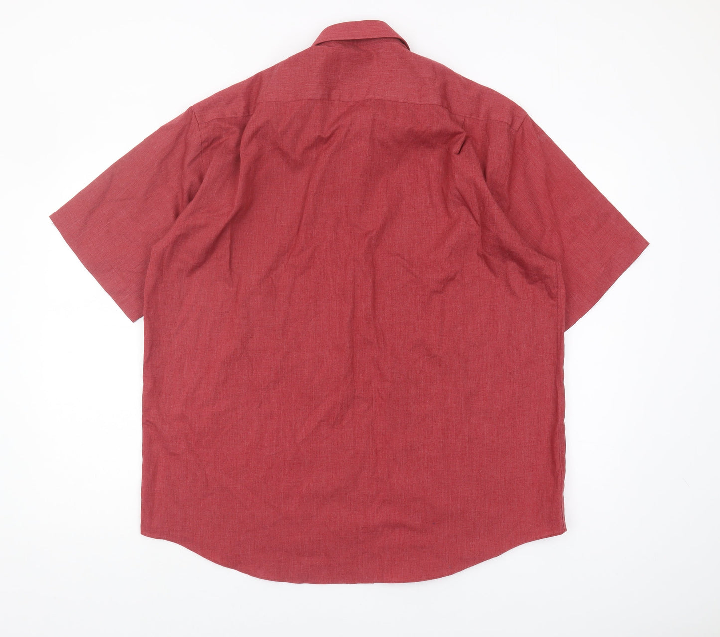 Marks and Spencer Red Short Sleeve Shirt Men's Size 42
