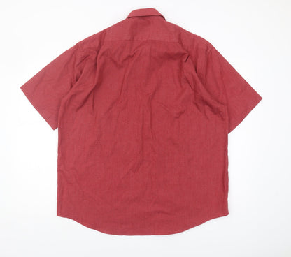 Marks and Spencer Red Short Sleeve Shirt Men's Size 42