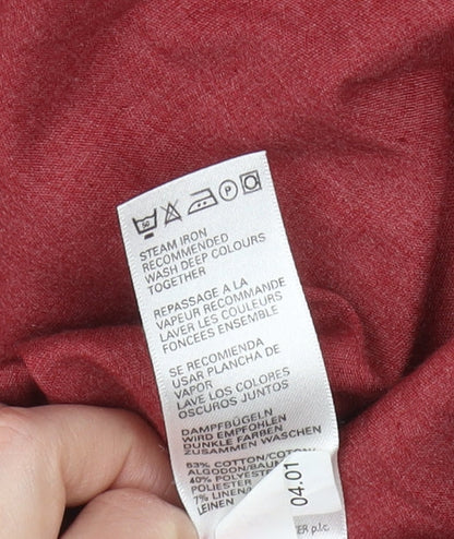 Marks and Spencer Red Short Sleeve Shirt Men's Size 42