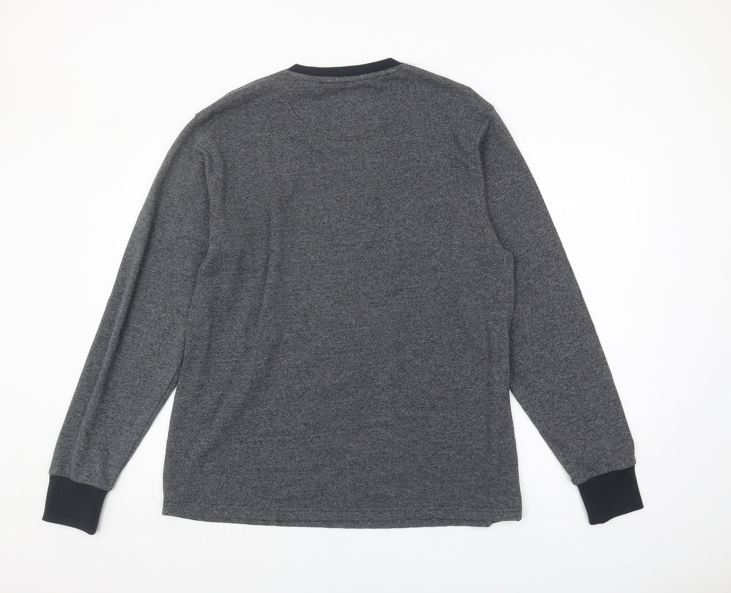 KAM Jeans Men's Grey City Graphic Long Sleeve T-Shirt L
