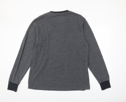 KAM Jeans Men's Grey City Graphic Long Sleeve T-Shirt L