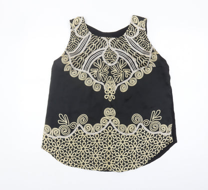 Womens UK Size L Wallis Black Basic Tank