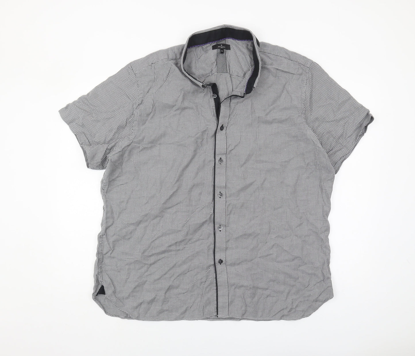 Jeff Banks Men's Geometric Short Sleeve Shirt 2XL