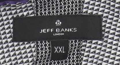 Jeff Banks Men's Geometric Short Sleeve Shirt 2XL