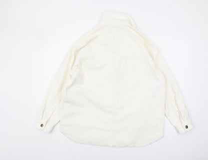 Womens UK Size S Zara Ivory Basic Jacket