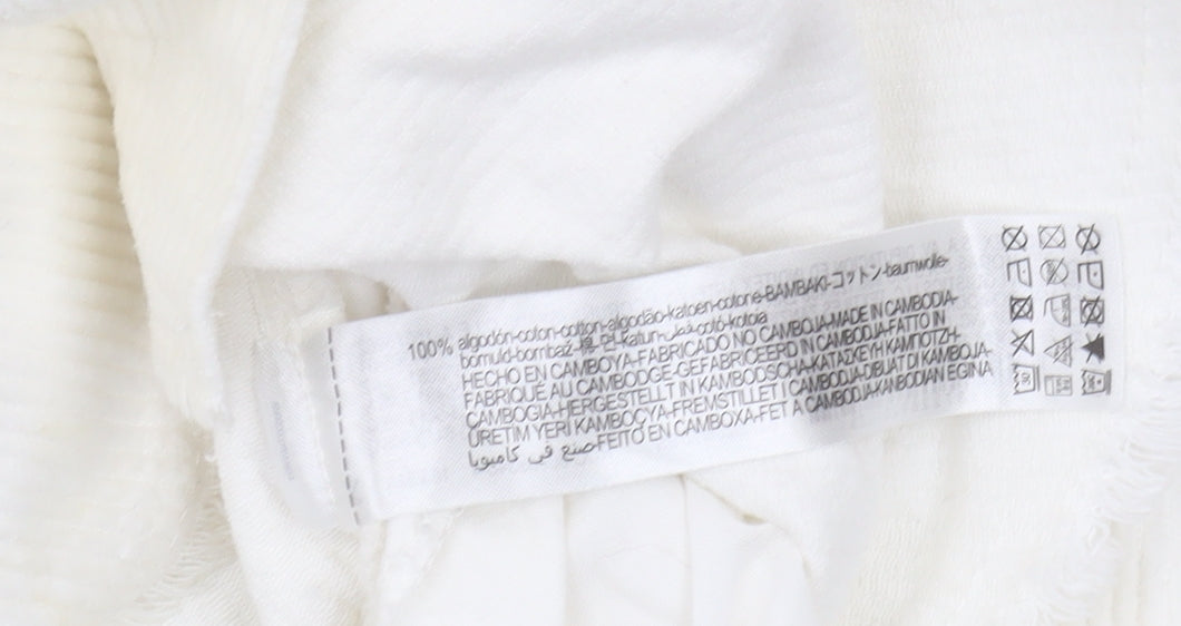 Womens UK Size S Zara Ivory Basic Jacket
