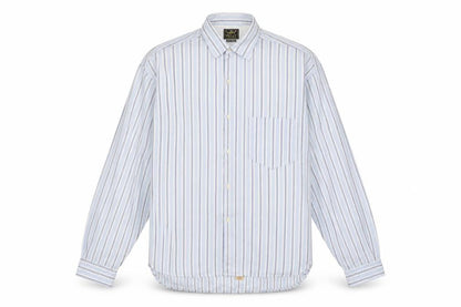 Replay Men's Blue Striped Long Sleeve Shirt Size L