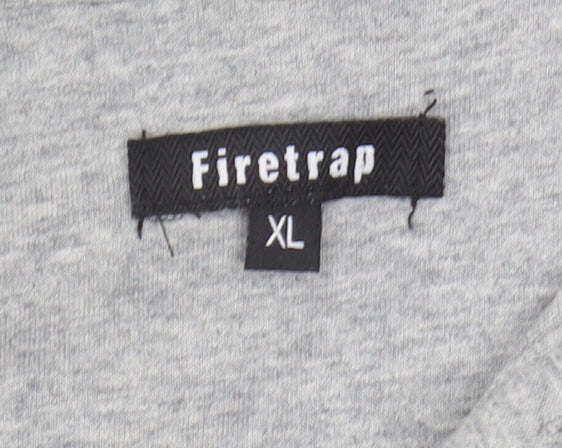 Firetrap Men's Grey Polo Shirt XL Short Sleeve Casual