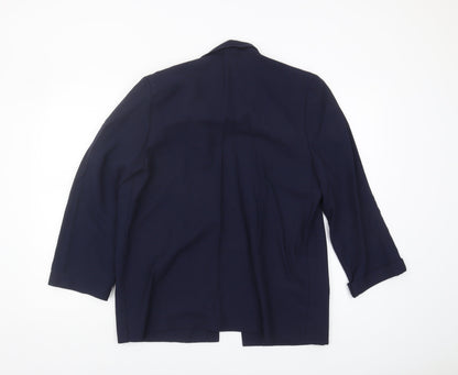 Jacques Vert Women's Blue Long Sleeve Jacket Size 14