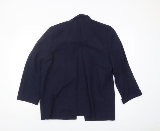 Jacques Vert Women's Blue Long Sleeve Jacket Size 14