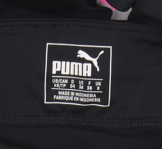 Puma Women's Black Pink Running Leggings, Size 8