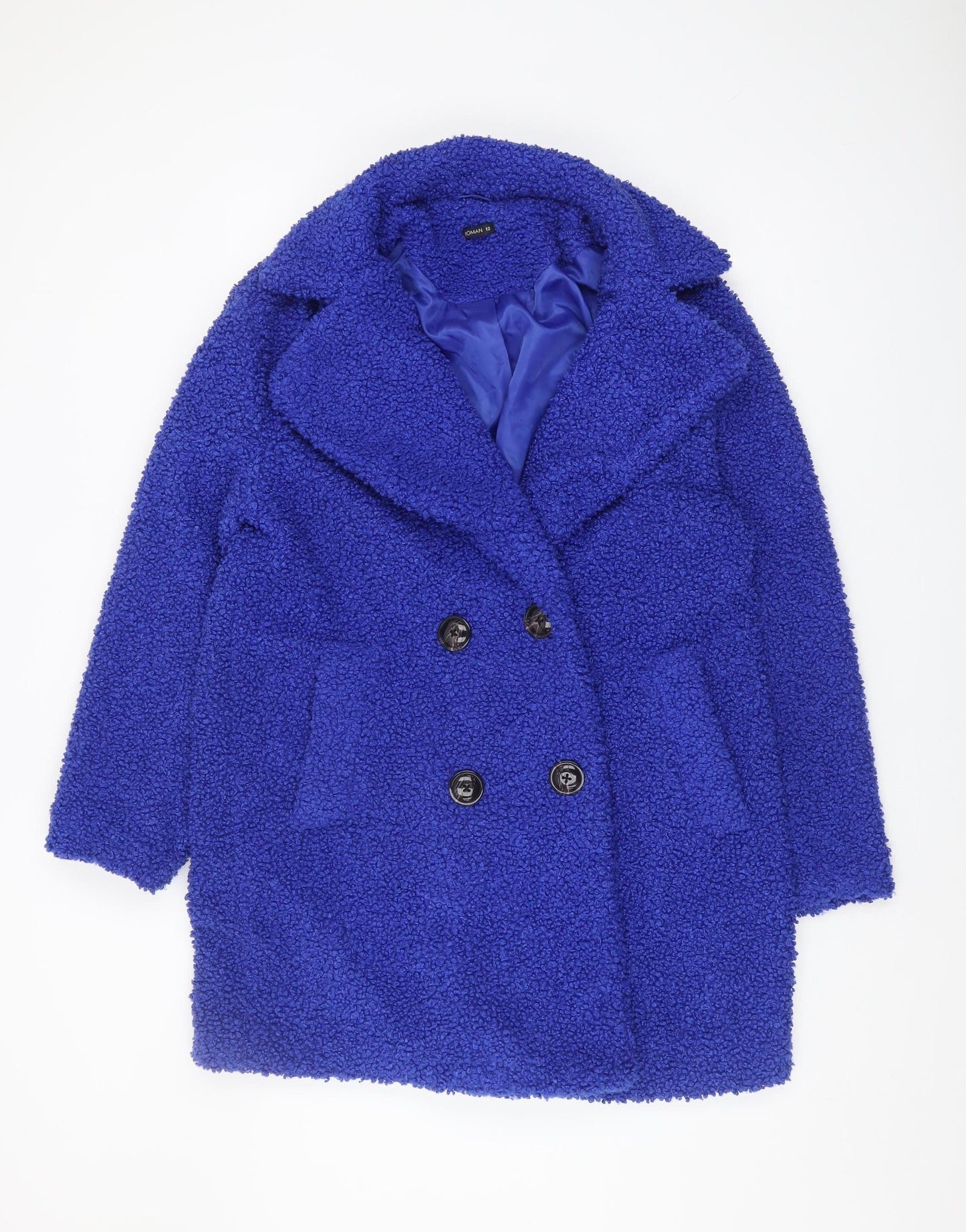 Womens UK Size 12 Roman Blue Pea Coat