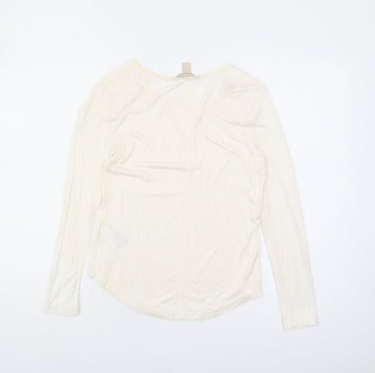Banana Republic Women's Ivory XS Long Sleeve Top