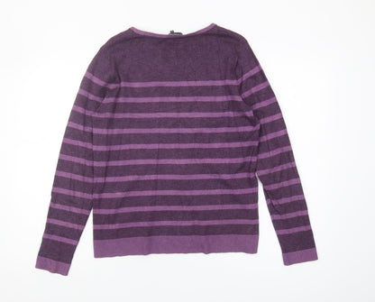 Womens UK Size M Viyella Purple Pullover Jumper