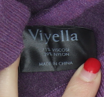 Womens UK Size M Viyella Purple Pullover Jumper