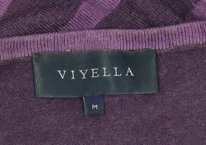 Womens UK Size M Viyella Purple Pullover Jumper