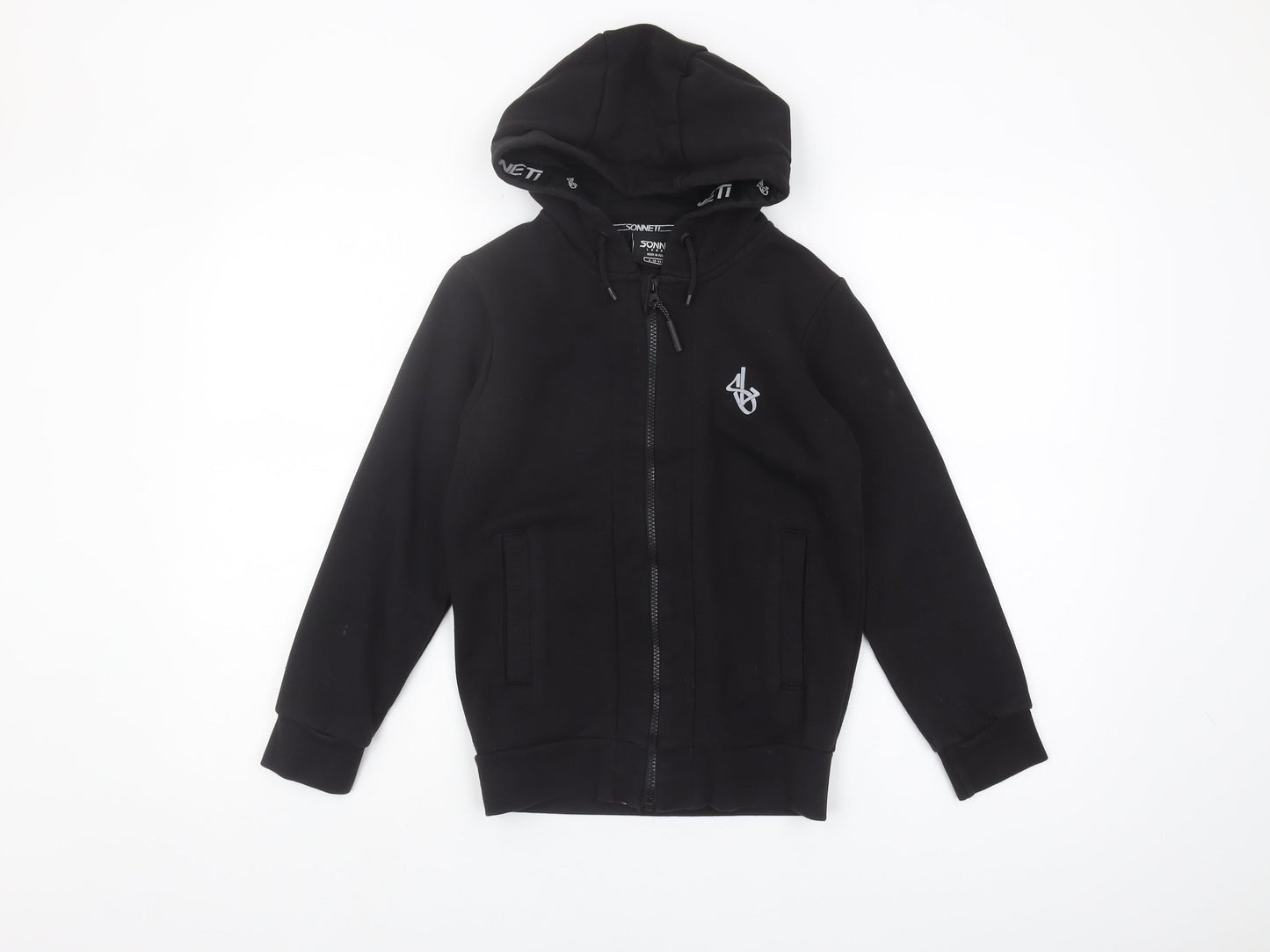 Sonneti Boys Black Full Zip Hoodie 8-10 Years