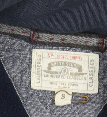 White Stuff Men's Blue Fleece Zip Sweatshirt S