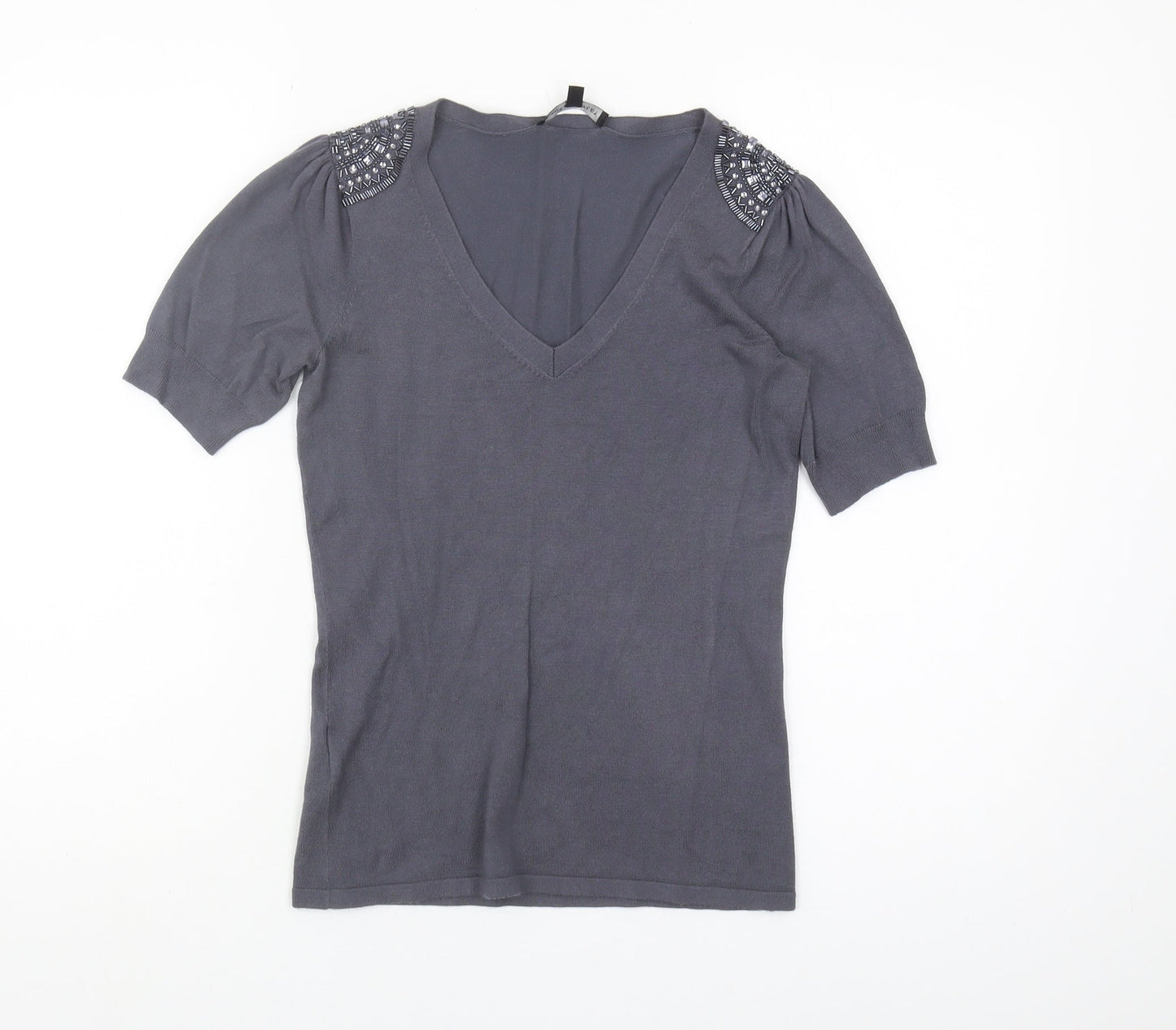 Womens UK Size 8 Laura Ashley Grey Pullover