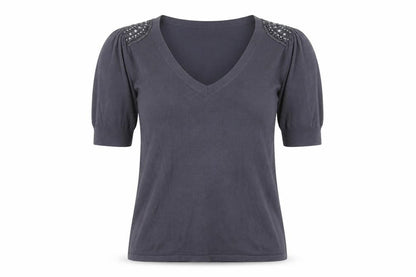 Womens UK Size 8 Laura Ashley Grey Pullover