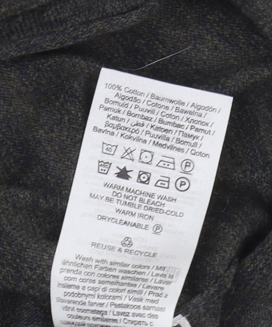 Jack & Jones Men's Grey Striped Pullover Jumper, Small