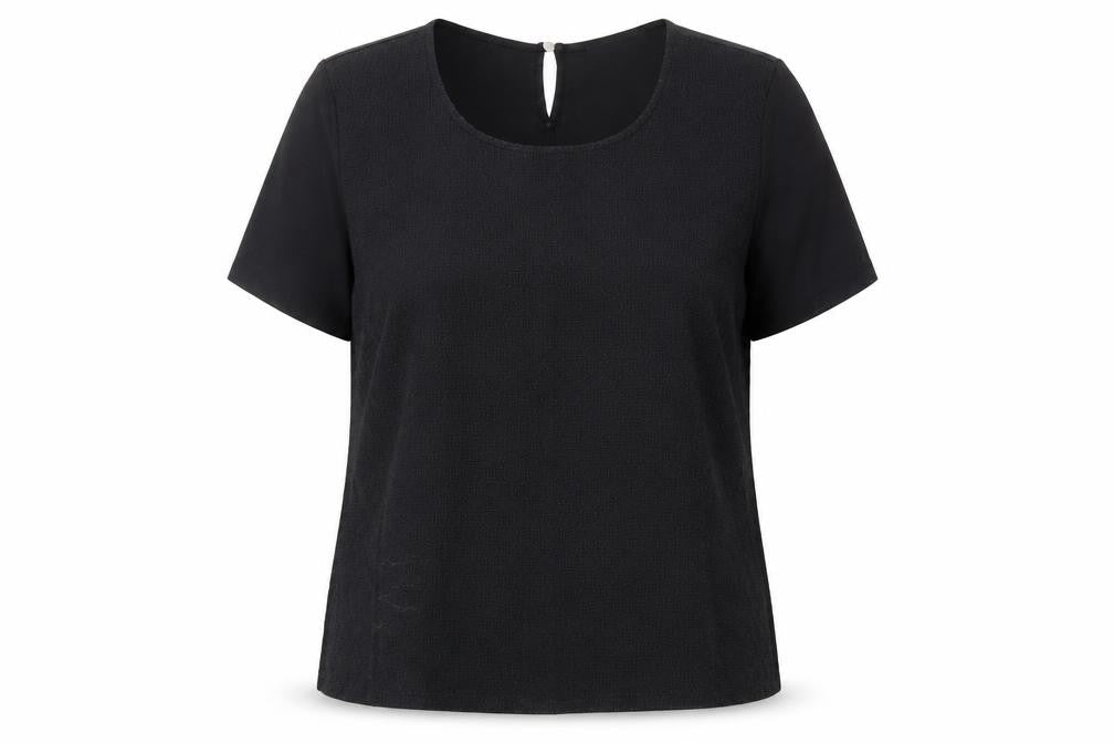 Womens UK Size 14 Laura Ashley Black Basic Blouse