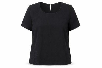Womens UK Size 14 Laura Ashley Black Basic Blouse
