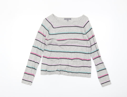 Womens UK Size S Laura Ashley Grey Pullover Jumper