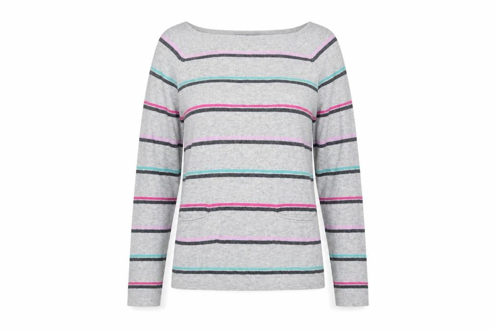Womens UK Size S Laura Ashley Grey Pullover Jumper