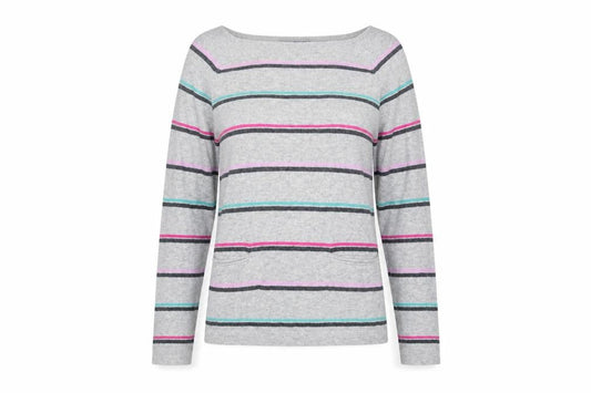 Womens UK Size S Laura Ashley Grey Pullover Jumper