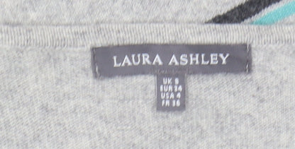Womens UK Size S Laura Ashley Grey Pullover Jumper