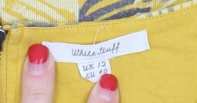 Womens UK Size 12 White Stuff Yellow Tunic Blouse