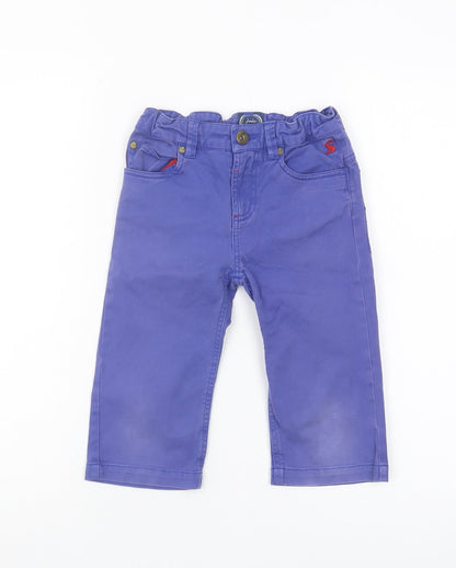 Joules Girls Blue Jeans 6 Years Button Casual Cotton