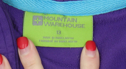 Mountain Warehouse Girls Purple Fleece Hoodie 13 Years