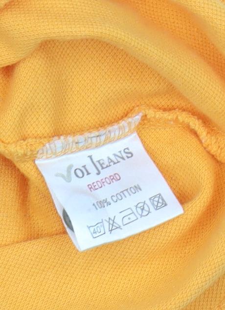 Voi Jeans Men's Orange Polo Shirt Size S Casual