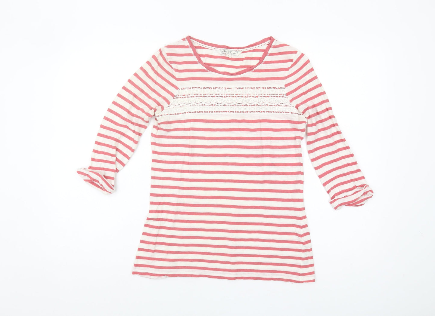 Womens UK Size 8 Fat Face Pink Basic T-Shirt
