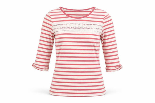 Womens UK Size 8 Fat Face Pink Basic T-Shirt