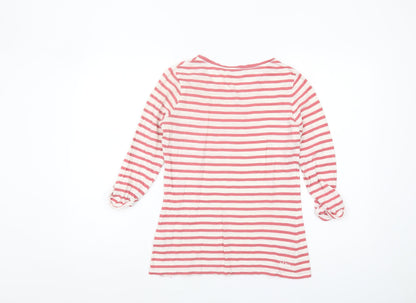 Womens UK Size 8 Fat Face Pink Basic T-Shirt