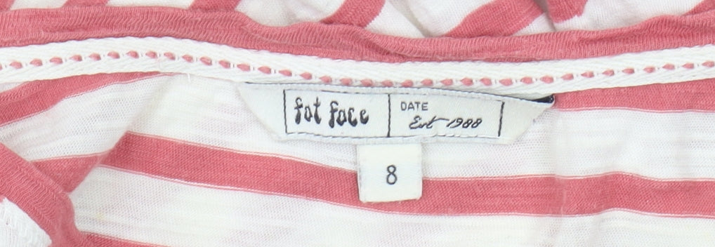 Womens UK Size 8 Fat Face Pink Basic T-Shirt