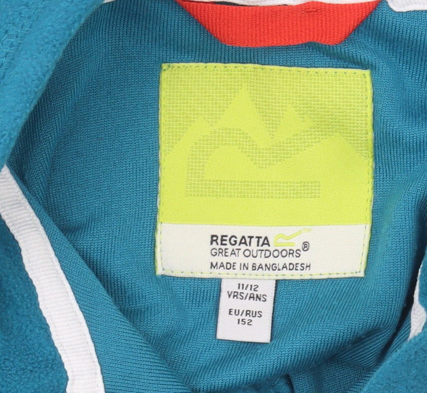 Regatta Boys Blue Fleece 1/2 Zip Sweatshirt 11-12 Years