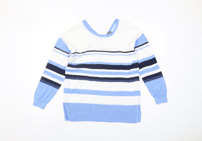 Womens UK Size UK 12 Laura Ashley Blue Pullover Jumper