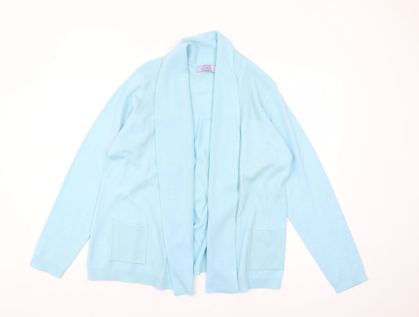 Honor Millburn Women's Blue Open Front Cardigan M