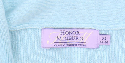 Honor Millburn Women's Blue Open Front Cardigan M