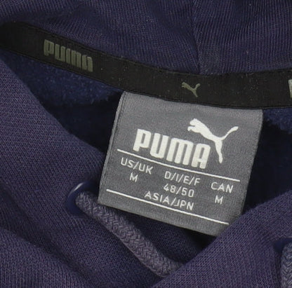 Mens UK Size M PUMA Blue Pullover Hoodie