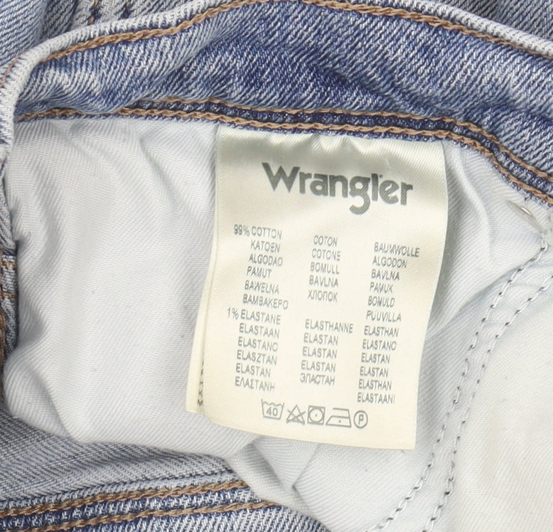Wrangler Men's Blue Straight Jeans, Size 36, Regular Fit