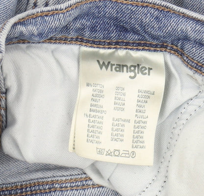 Wrangler Men's Blue Straight Jeans, Size 36, Regular Fit