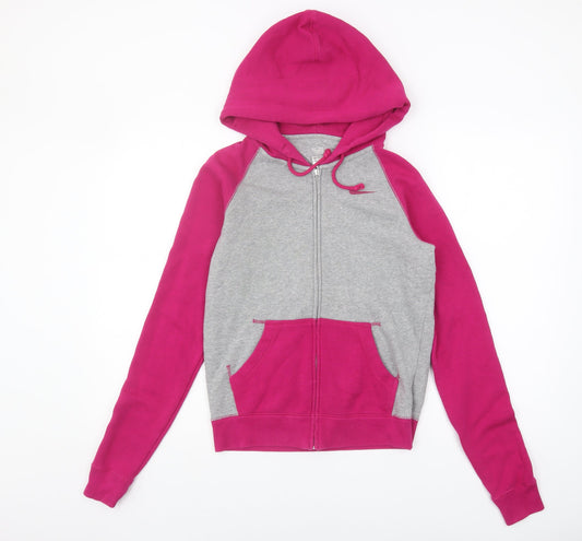 Nike Women's Grey Pink XS Full Zip Hoodie Activewear