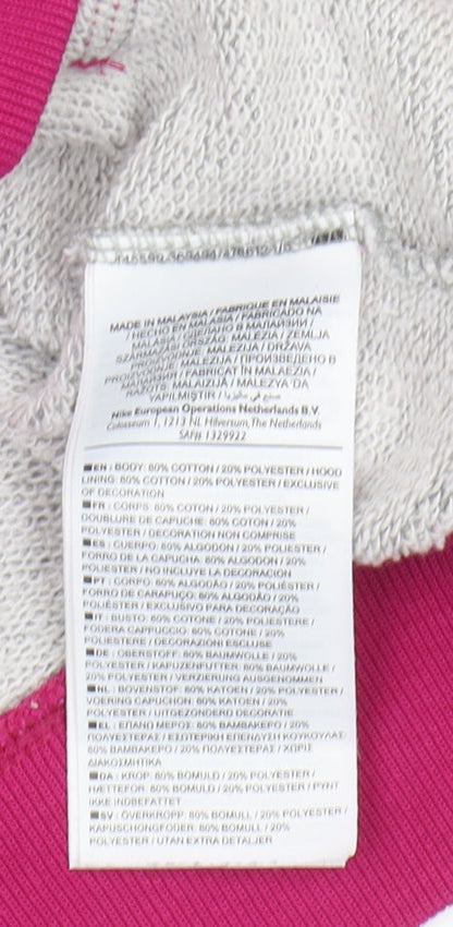 Nike Women's Grey Pink XS Full Zip Hoodie Activewear
