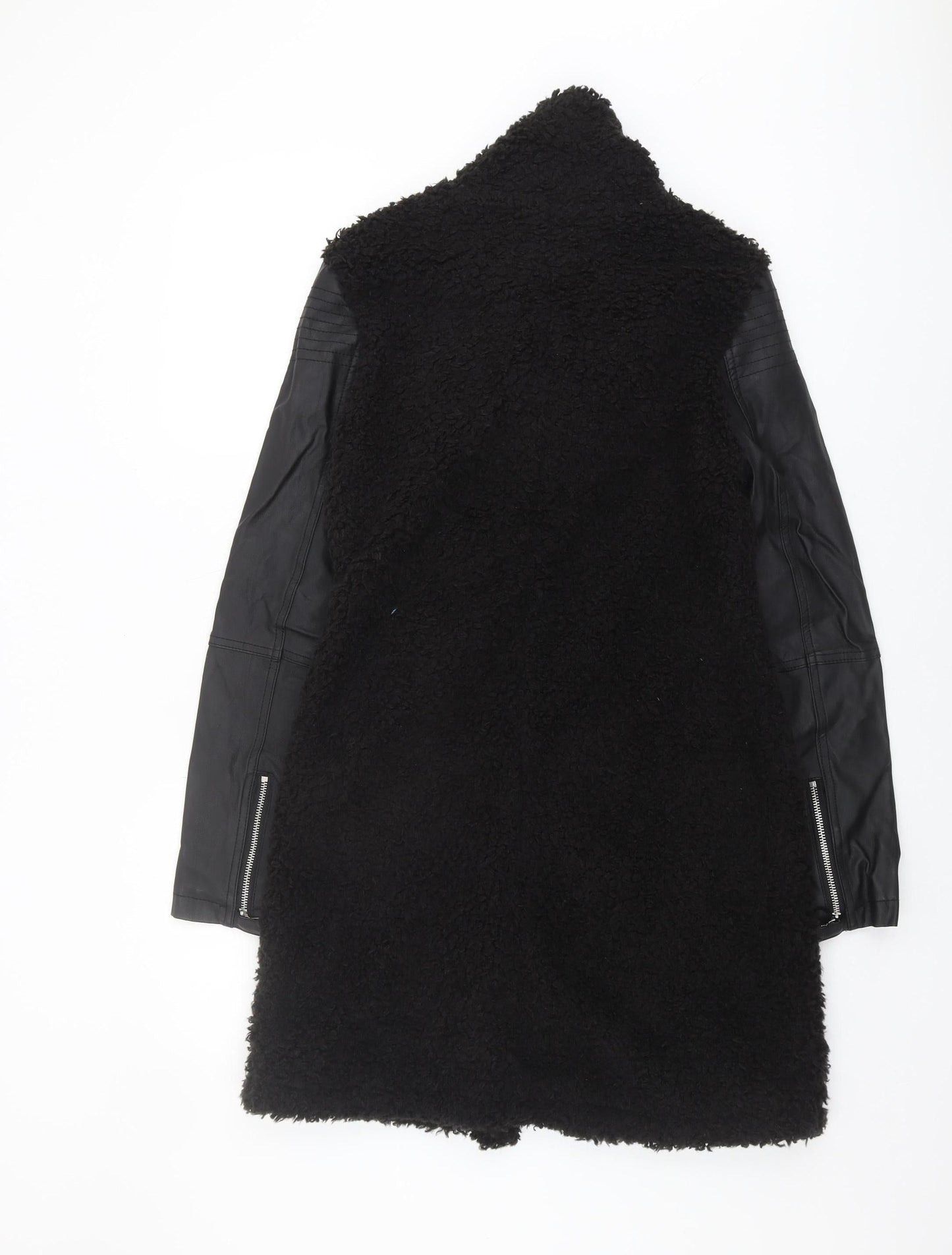 Firetrap Women's Black Faux Fur Mid-Length Jacket (S)